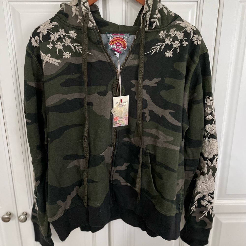 Johnny Was Erith Modern Zip up Hoodie New with Tags
